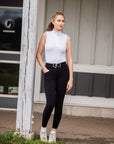 Willow Equestrian Breeze Sleeveless Convertible Sun Shirt White