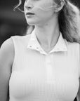 Willow Equestrian Breeze Sleeveless Convertible Sun Shirt White