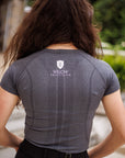 Willow Equestrian Seamless Short Sleeve Tee Shirt Dark Grey