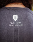 Willow Equestrian Seamless Short Sleeve Tee Shirt Dark Grey
