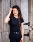 Willow Equestrian Seamless Short Sleeve Tee Shirt Black
