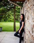 Willow Equestrian Seamless Short Sleeve Tee Shirt Black