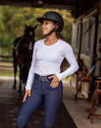 Willow Equestrian Training Breech Navy