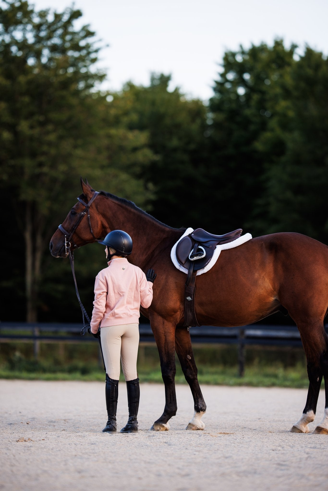 Willow Equestrian Quarter Zip Sweatshirt Rose