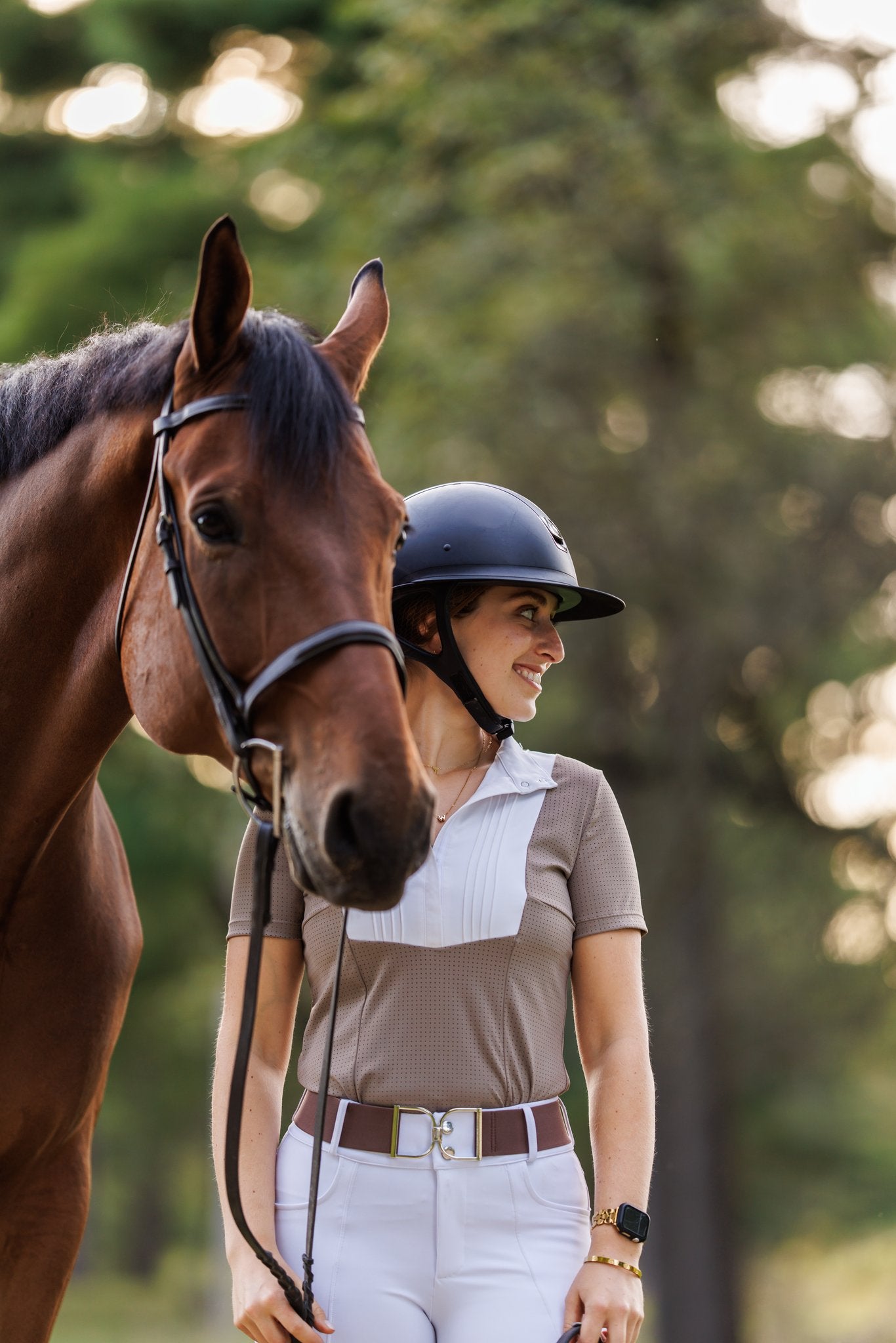Willow Equestrian Breeze Short Sleeve Show Shirt Mocha