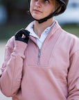 Willow Equestrian Quarter Zip Sweatshirt Rose