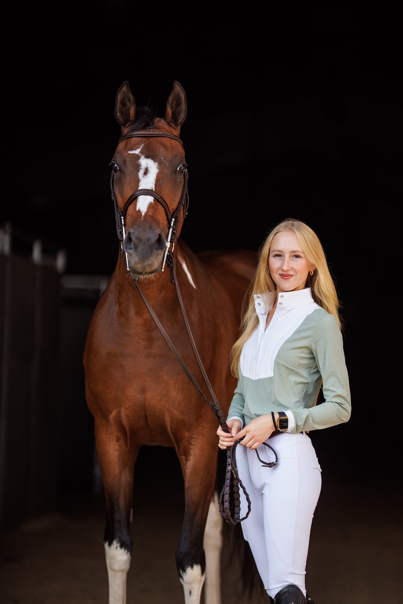 Willow Equestrian Breeze Show Shirt Sage