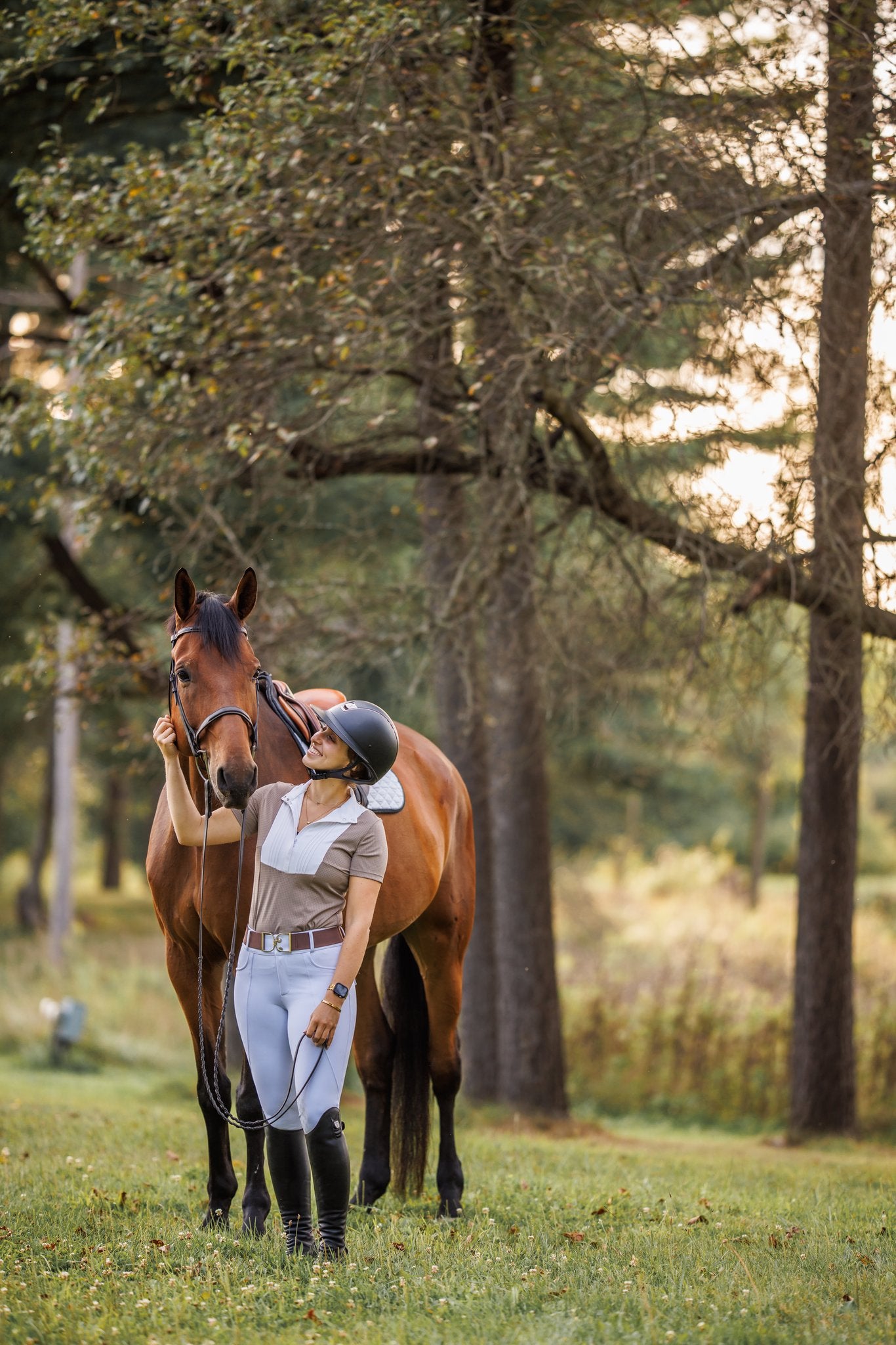 Willow Equestrian Breeze Short Sleeve Show Shirt Mocha