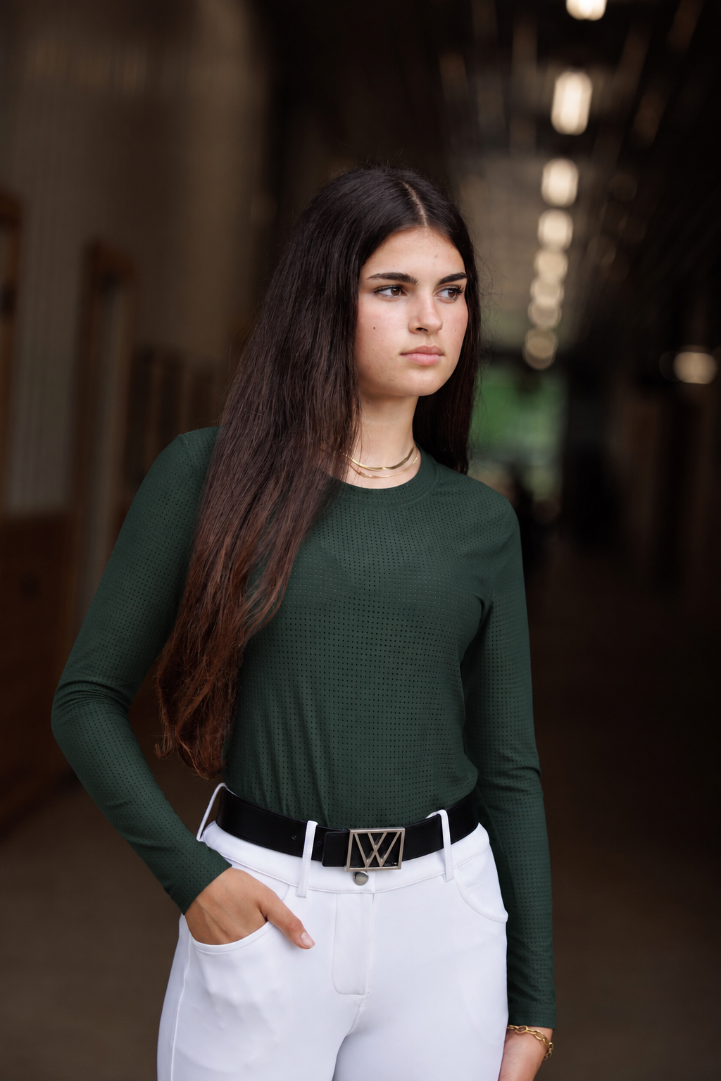 Breeze Long Sleeve Tee Hunter Green