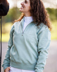 Willow Equestrian Quarter Zip Sweatshirt Sage