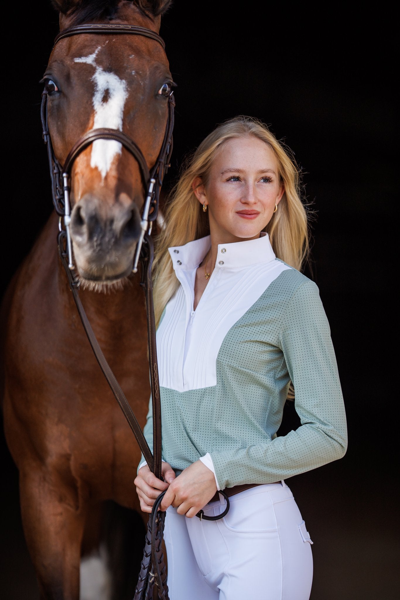 Willow Equestrian Breeze Show Shirt Sage