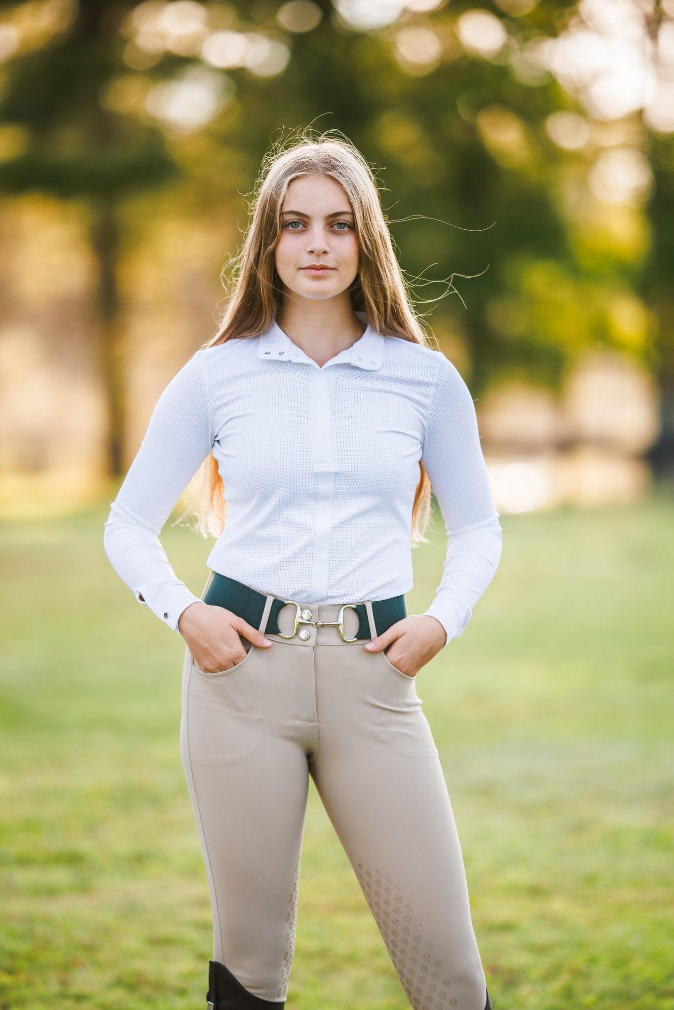 Willow Equestrian Breeze Classic Show Shirt White