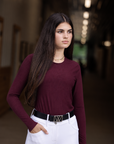 Breeze Long Sleeve Tee Burgundy