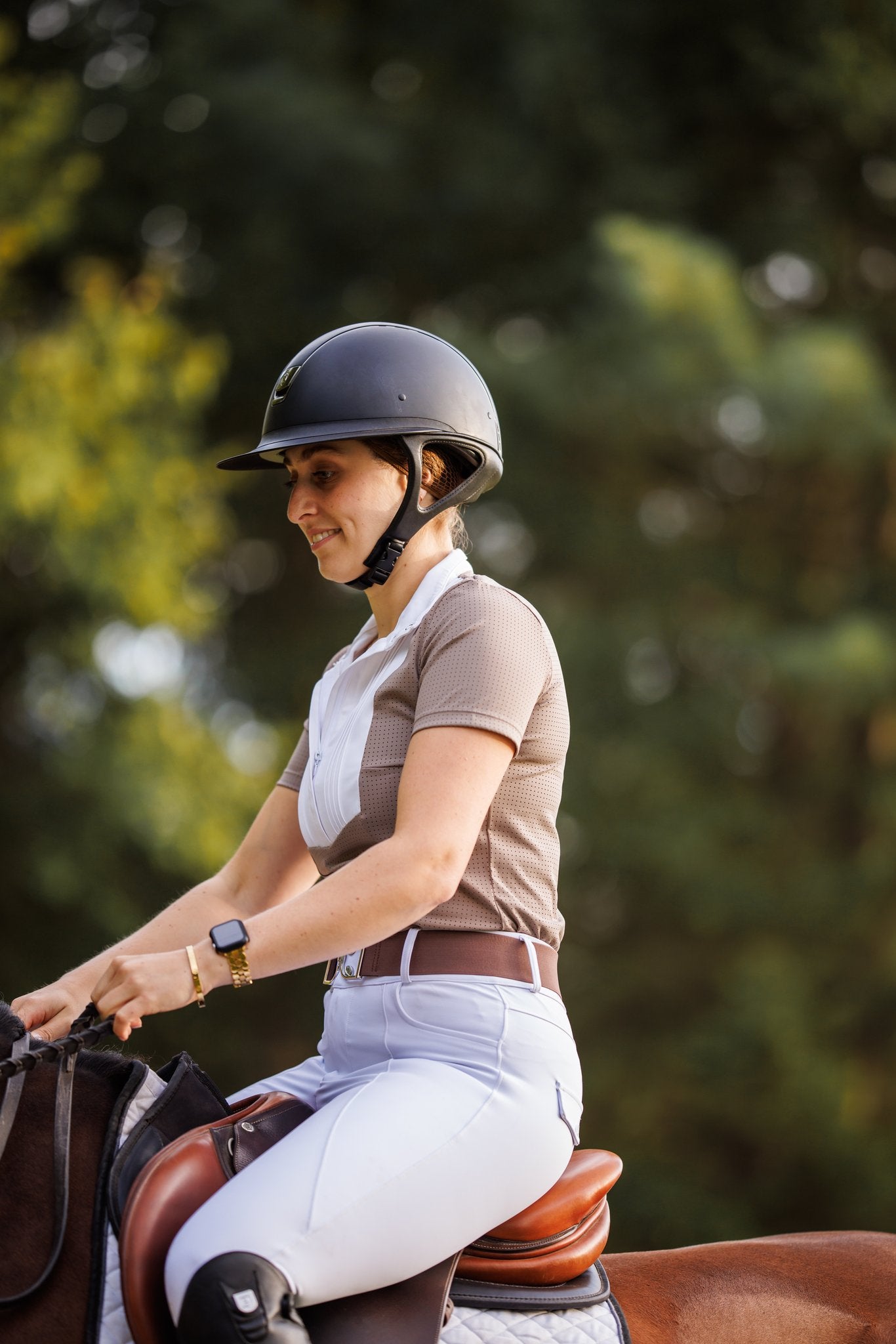 Willow Equestrian Breeze Short Sleeve Show Shirt Mocha