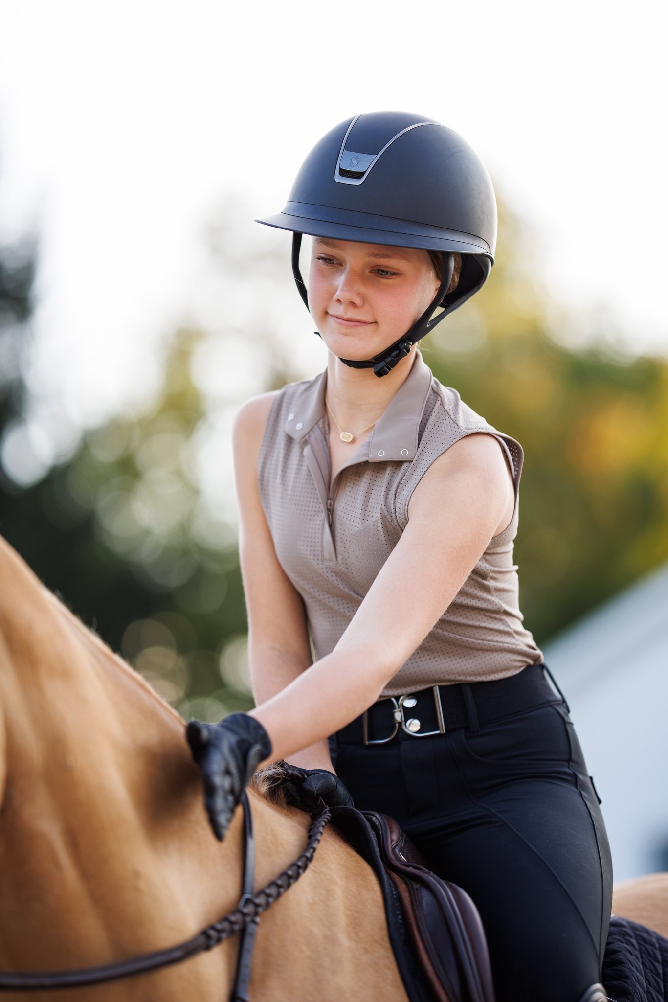 Willow Equestrian Breeze Sleeveless Convertible Sun Shirt Mocha