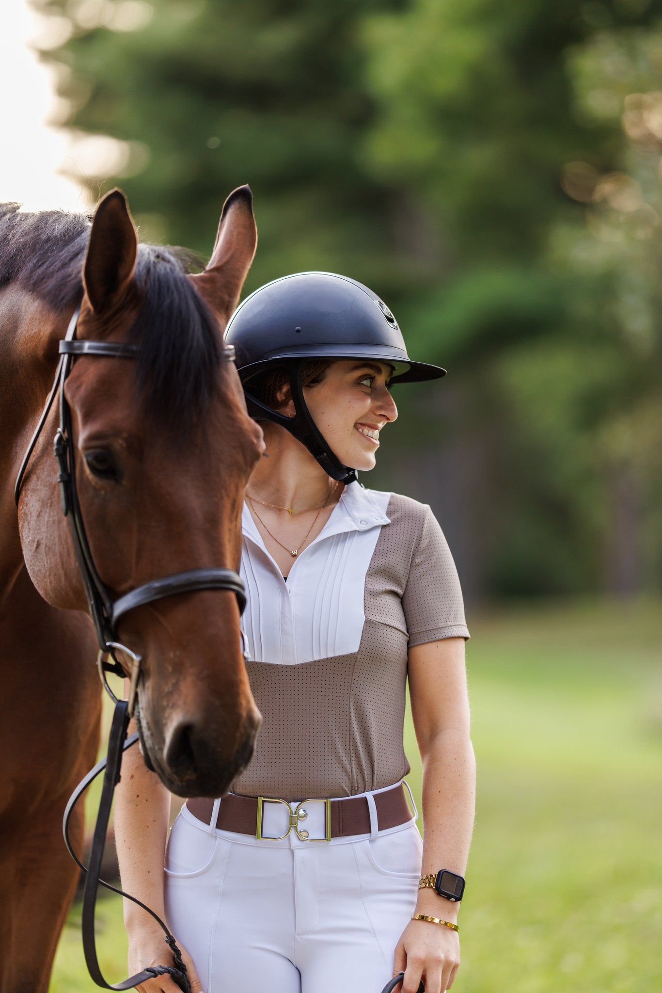 Willow Equestrian Breeze Short Sleeve Show Shirt Mocha
