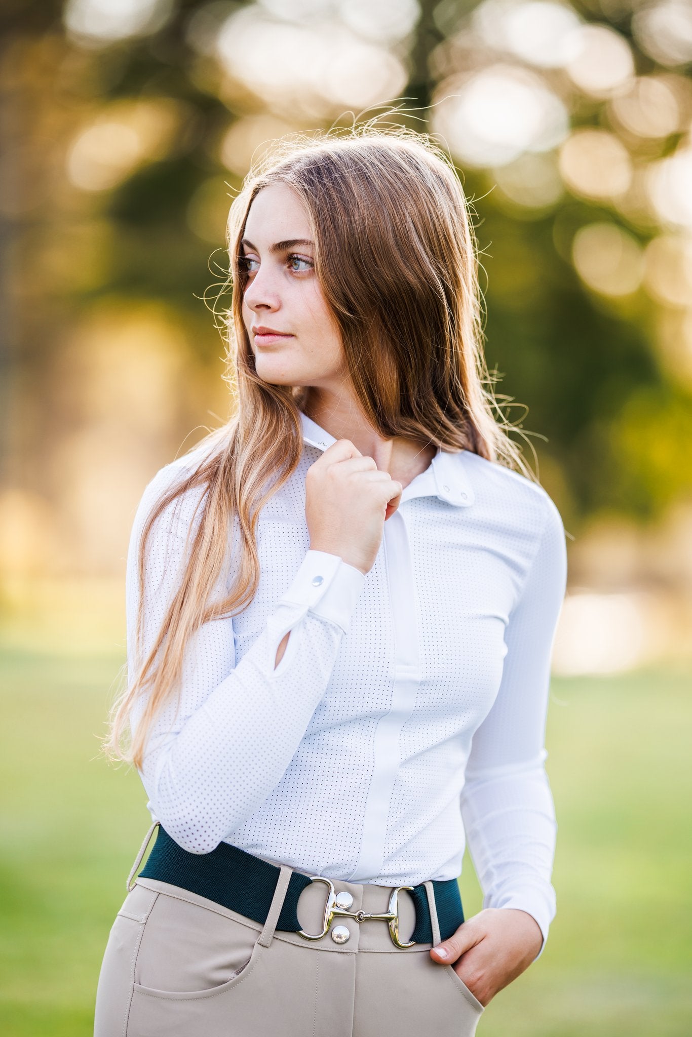 Willow Equestrian Breeze Classic Show Shirt White