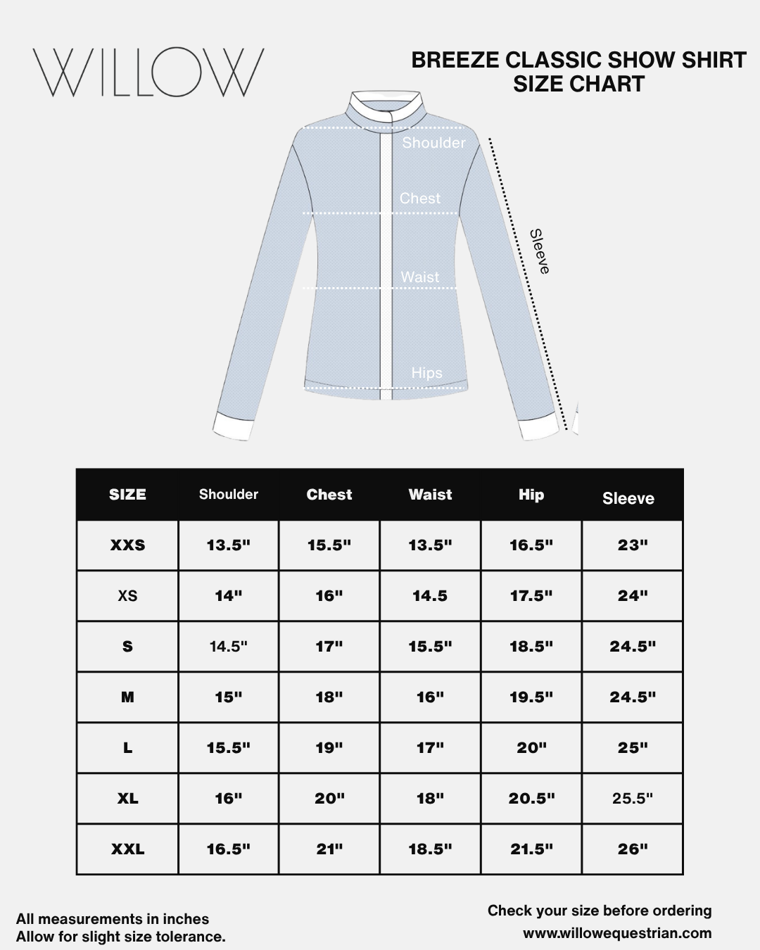 Breeze Classic Show Shirt Grey