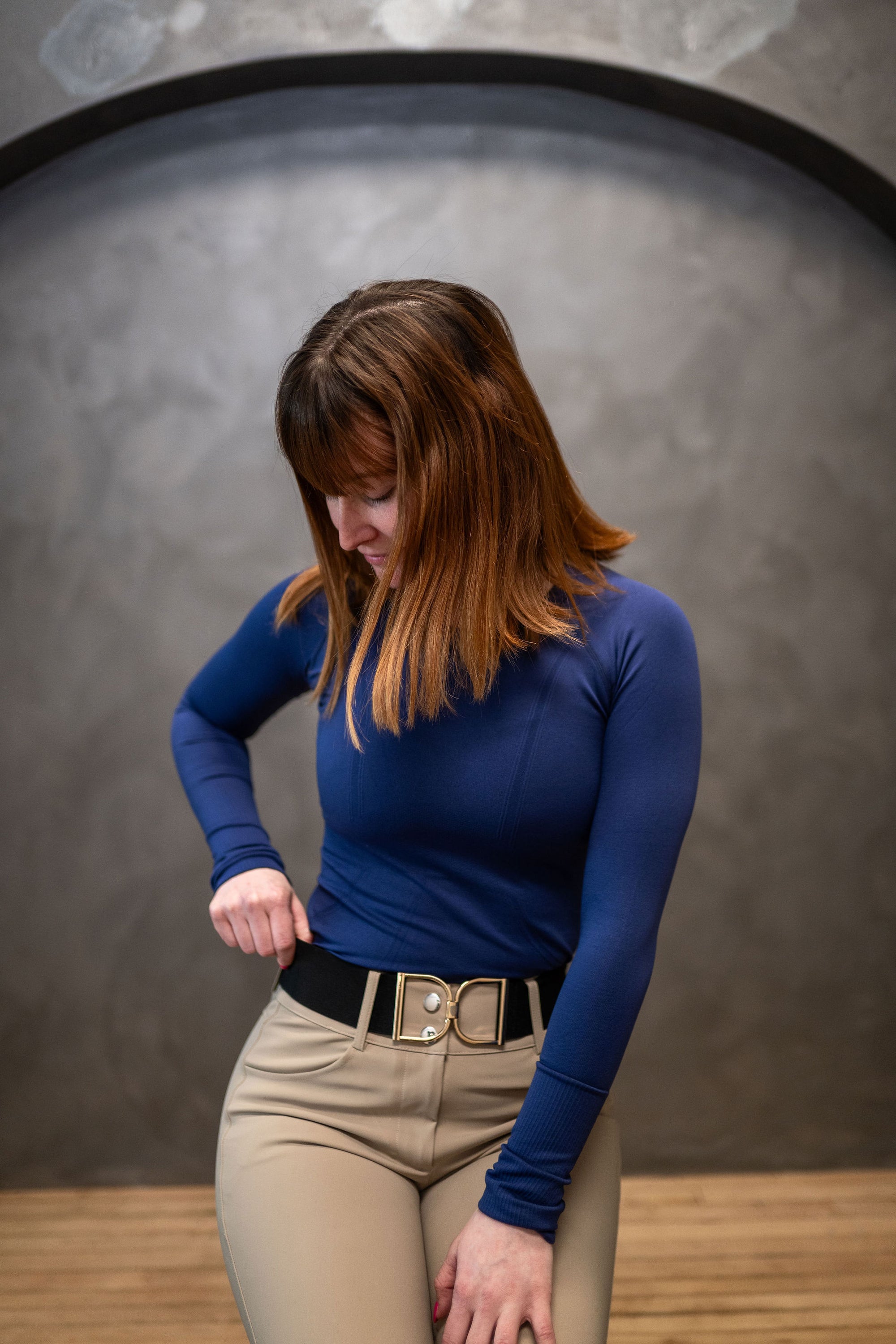 Willow Equestrian Seamless Long Sleeve Shirt True Navy