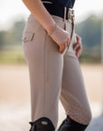 Willow Equestrian Training Breech Sparkle Logo Edition Tan