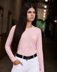 Breeze Long Sleeve Star Tee Pink