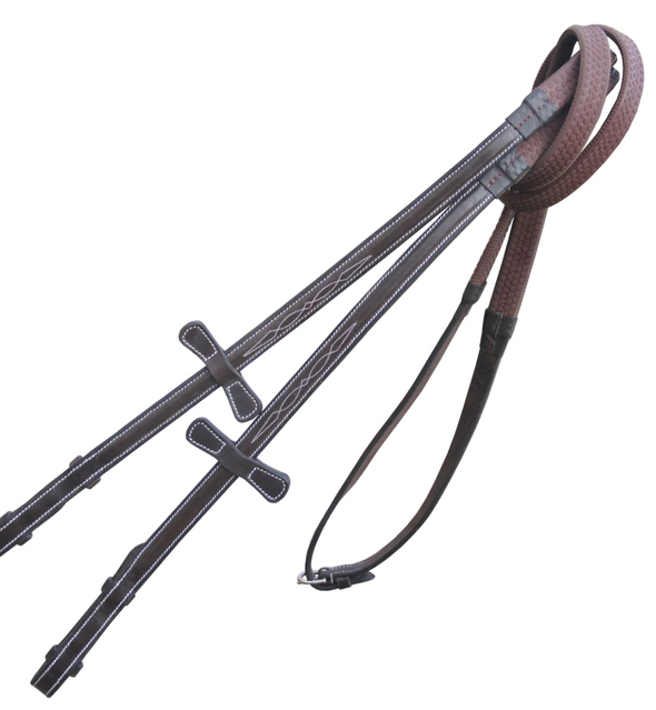 Brydalworx Fancy Stitch Rubber Reins