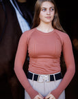 Willow Equestrian Seamless Long Sleeve Shirt Rust