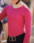 Willow Equestrian Seamless Long Sleeve Shirt Raspberry