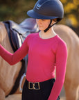 Willow Equestrian Seamless Long Sleeve Shirt Raspberry