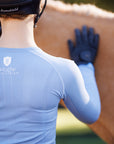 Willow Equestrian Seamless Long Sleeve Shirt Cornflower