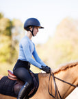 Willow Equestrian Seamless Long Sleeve Shirt Cornflower