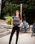 Willow Equestrian Seamless Short Sleeve Tee Shirt Dark Grey