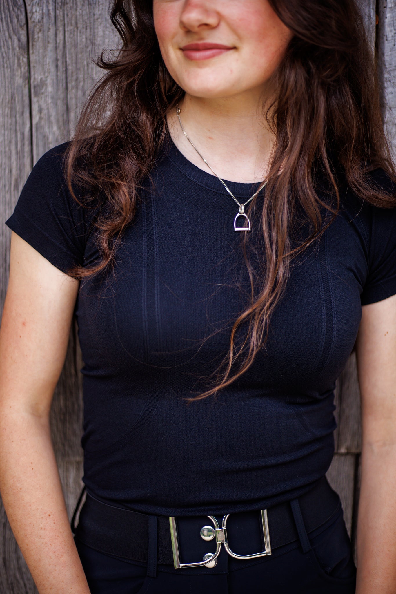 Willow Equestrian Seamless Short Sleeve Tee Shirt Black