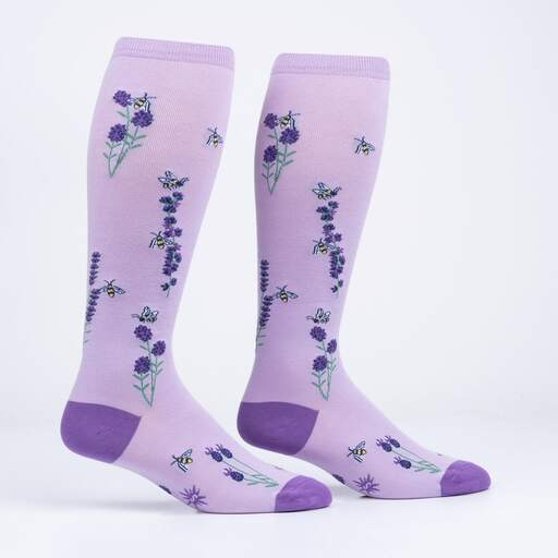 Sock It To Me Bees and Lavender Stretch It Socks