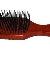 Tail Wrap Wood Back Tail Brush