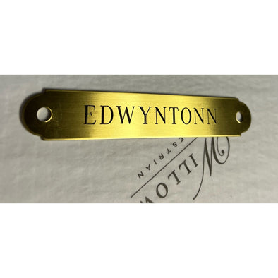 Engraved Brass Round Halter Plate