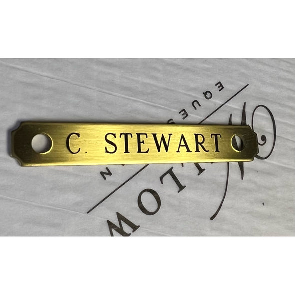 Engraved Brass Martingale Plate
