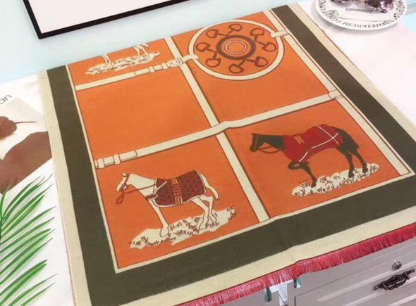 Horse Print Pashmina Blanket Scarf