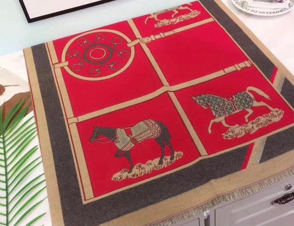 Horse Print Pashmina Blanket Scarf