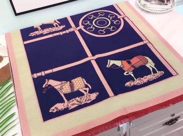 Horse Print Pashmina Blanket Scarf