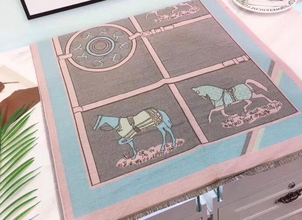 Horse Print Pashmina Blanket Scarf